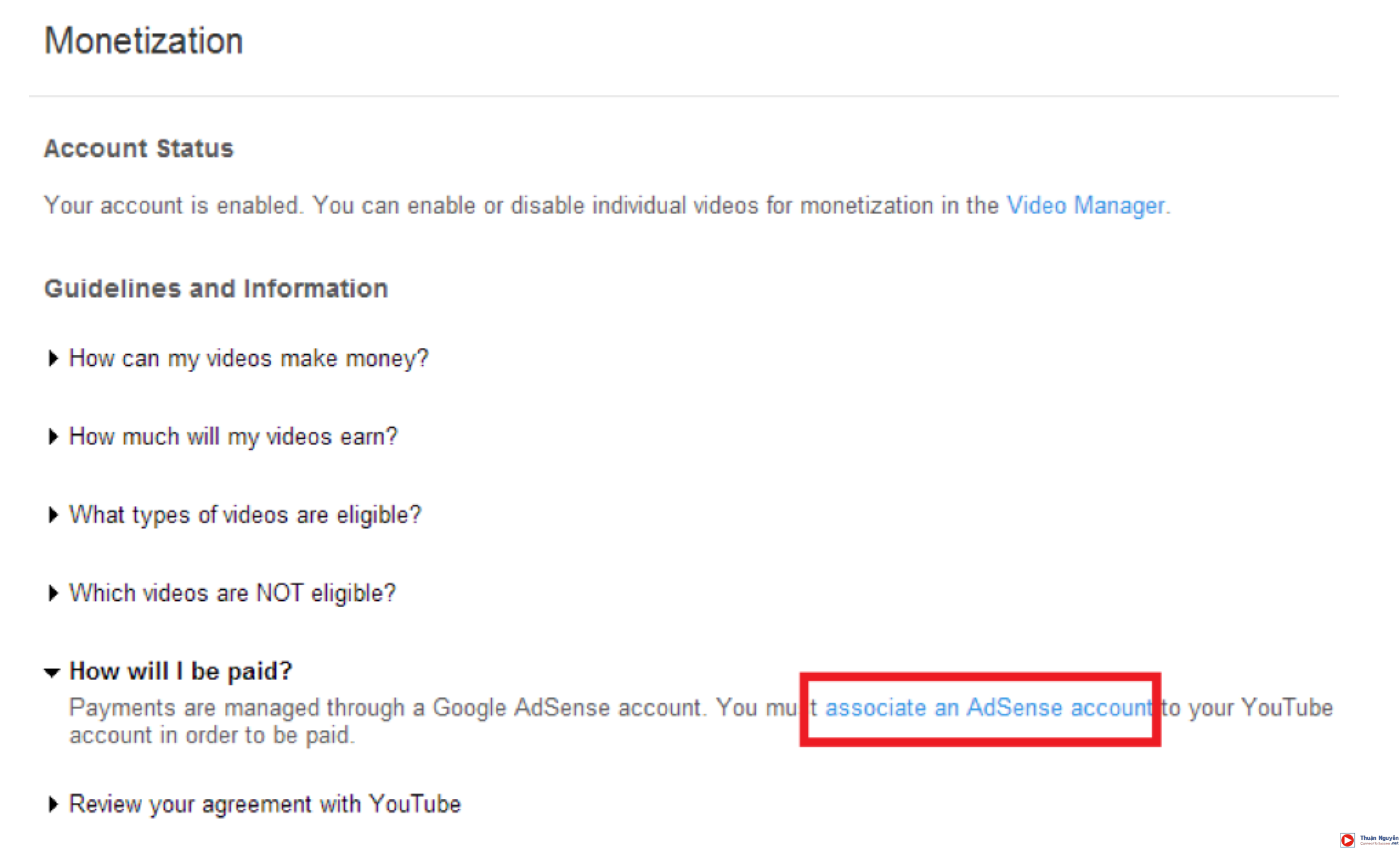 Đăng ký google adsense cho kênh Youtube
